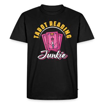 Divination Tarot Reading Junkie Fortune Telling - Men's Premium Organic T-Shirt - black - Front - Nico (187cm)