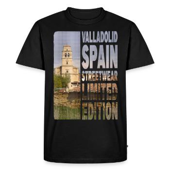 Valladolid Espagne Ville Skyline Accueil Amour - T-shirt Premium bio Homme - noir - Devant - Nico (187cm)