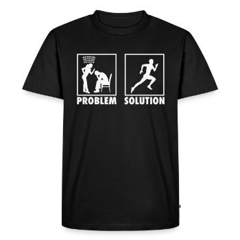 Athletics Athletes Statement Problem Solution. - Men's Premium Organic T-Shirt - black - Front - Nico (187cm)