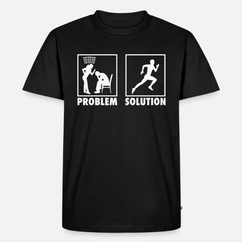 Athletics Athletes Statement Problem Solution. - Men's Premium Organic T-Shirt - black
