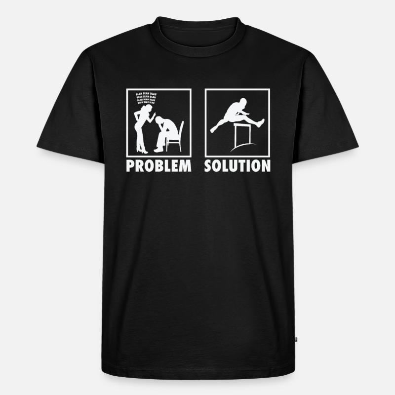 Athletics Athletes Statement Problem Solution. - Men's Premium Organic T-Shirt - black