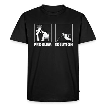 Athletics Athletes Statement Problem Solution. - Men's Premium Organic T-Shirt - black - Front - Nico (187cm)