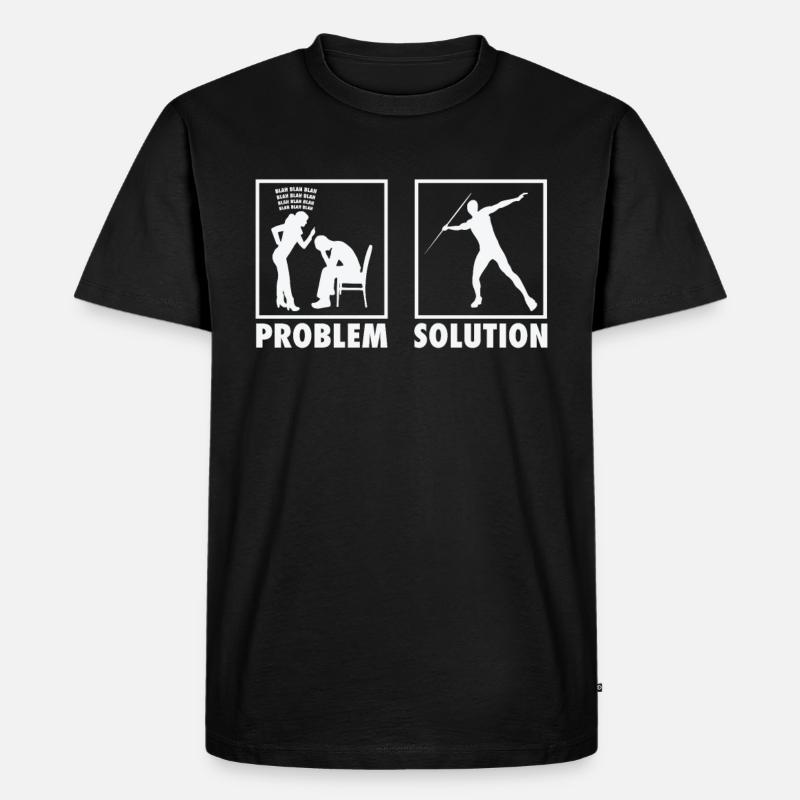 Athletics Athletes Statement Problem Solution. - Männer Premium Bio T-Shirt - Schwarz