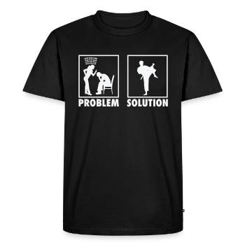 Karaté Pratiquants de Karaté Karatéka Déclaration - T-shirt Premium bio Homme - noir - Devant - Nico (187cm)
