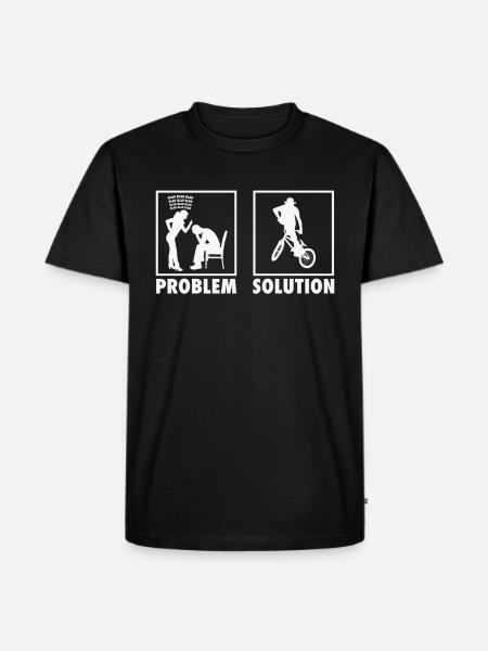 BMX Bikers Statement Problem Solution. - Männer Premium Bio T-Shirt - Schwarz
