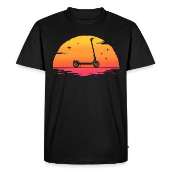 sunrise scooter retro scooter trottinette - T-shirt Premium bio Homme - noir - Devant - Nico (187cm)