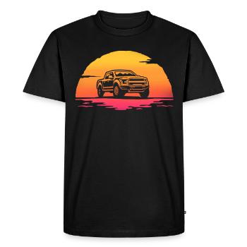 sunrise pick up t-shirt voiture tout-terrain - T-shirt Premium bio Homme - noir - Devant - Nico (187cm)