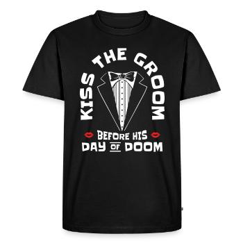 Jour de mariage de célibataire Fate Kisser - T-shirt Premium bio Homme - noir - Devant - Nico (187cm)