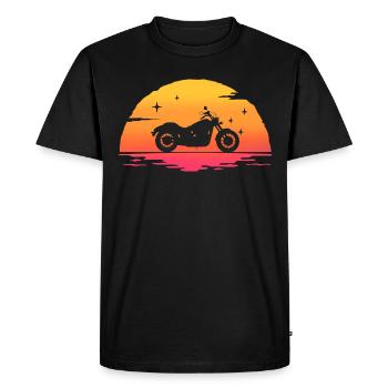 sunrise motorcycle cruiser motorcycle motorcycle motorcycle t-shir - Men's Premium Organic T-Shirt - black - Front - Nico (187cm)