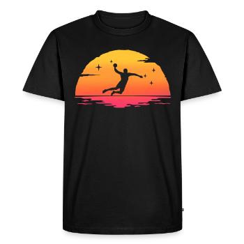sunrise handball handballer - T-shirt Premium bio Homme - noir - Devant - Nico (187cm)