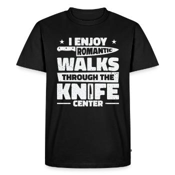 Couteau Auto Forgeron Damascus Steel - T-shirt Premium bio Homme - noir - Devant - Nico (187cm)
