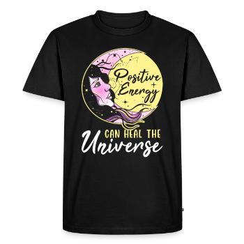 Médecine énergétique Guérison à l’énergie positive - T-shirt Premium bio Homme - noir - Devant - Nico (187cm)