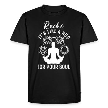 Energy Medicine Reiki Soul Practitioner Energy - Men's Premium Organic T-Shirt - black - Front - Nico (187cm)