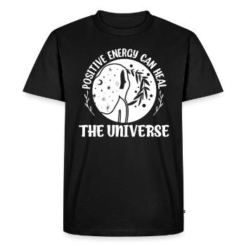 Médecine énergétique Guérison à l’énergie positive - T-shirt Premium bio Homme - noir - Devant - Nico (187cm)