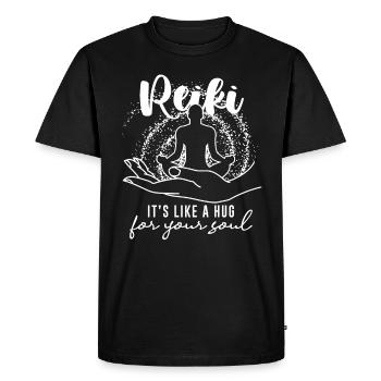 Energy Medicine Reiki Soul Practitioner Energy - Men's Premium Organic T-Shirt - black - Front - Nico (187cm)