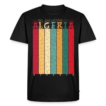 Vintage Algeria - Men's Premium Organic T-Shirt - black - Front - Nico (187cm)