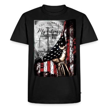 Dicton vrai cool pour les employés de l’Église - T-shirt Premium bio Homme - noir - Devant - Nico (187cm)