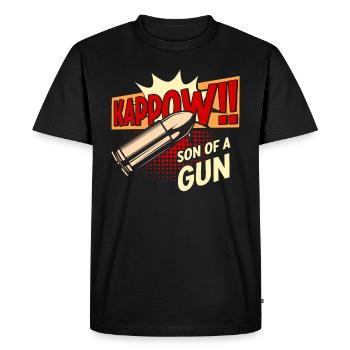 Kappow Bullets Gun Explosion Big bang Esthétique - T-shirt Premium bio Homme - noir - Devant - Nico (187cm)