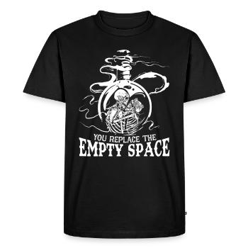 Romantique Gothique Os Squelette Roses Mort Tombe - T-shirt Premium bio Homme - noir - Devant - Nico (187cm)