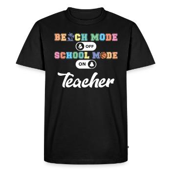 Retour à l’école Mode école enseignante sur l’éducation - T-shirt Premium bio Homme - noir - Devant - Nico (187cm)