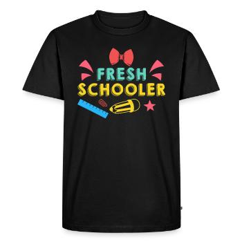 Enfants d’âge préscolaire Retour à l’école Fraîche scolarité - T-shirt Premium bio Homme - noir - Devant - Nico (187cm)
