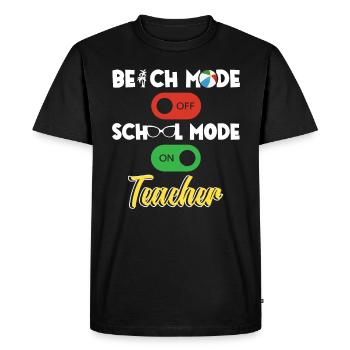 Retour à l’école Mode école enseignante sur l’éducation - T-shirt Premium bio Homme - noir - Devant - Nico (187cm)