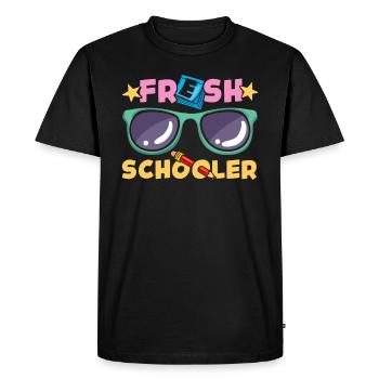 Enfants d’âge préscolaire Retour à l’école Fraîche scolarité - T-shirt Premium bio Homme - noir - Devant - Nico (187cm)