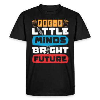 Preschool Kids Back to School Little Minds Bright - Men's Premium Organic T-Shirt - black - Front - Nico (187cm)