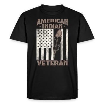 Native American Indian Indigenous Pride History - Men's Premium Organic T-Shirt - black - Front - Nico (187cm)