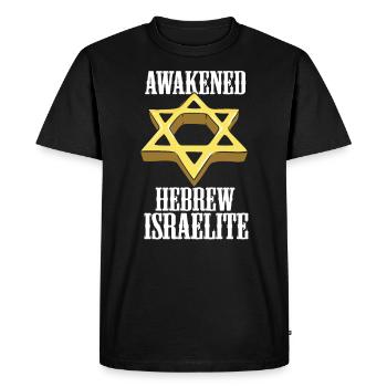 Hébreu éveillé Israël Israël Juif Israélien - T-shirt Premium bio Homme - noir - Devant - Nico (187cm)