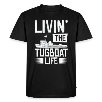 Tugboat Sailing Tugboat Life Watercraft Vessel - Men's Premium Organic T-Shirt - black - Front - Nico (187cm)