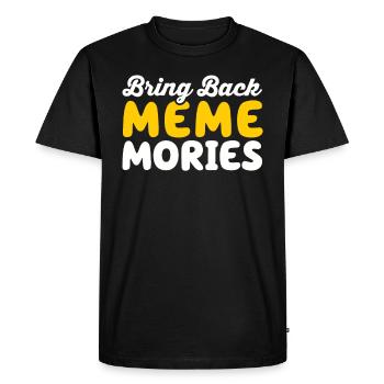 Social Media Bring Back Meme Memories - Men's Premium Organic T-Shirt - black - Front - Nico (187cm)