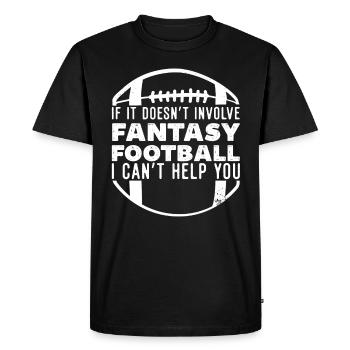 Le football Fantasy implique des joueurs de football sportif - T-shirt Premium bio Homme - noir - Devant - Nico (187cm)