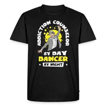 Conseillers en toxicomanie danse Les conseillers en toxicomanie dansent - T-shirt Premium bio Homme - noir - Devant - Nico (187cm)