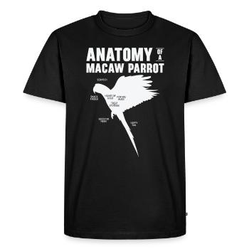 Ara Anatomie Ornithéro perroquet - T-shirt Premium bio Homme - noir - Devant - Nico (187cm)