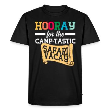 Safari Holiday Camping Guide - T-shirt Premium bio Homme - noir - Devant - Nico (187cm)