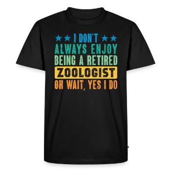 Retired Zoologist Vintage Retirement Zookeeper - Men's Premium Organic T-Shirt - black - Front - Nico (187cm)