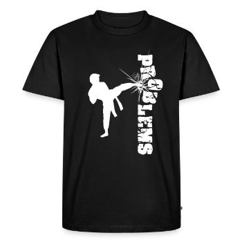 Combat d’arts martiaux de karaté à problèmes - T-shirt Premium bio Homme - noir - Devant - Nico (187cm)