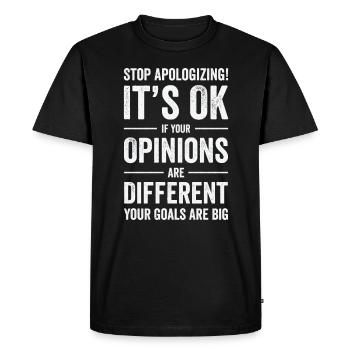 Positivité Outsider Poète Poésie Objectifs - T-shirt Premium bio Homme - noir - Devant - Nico (187cm)