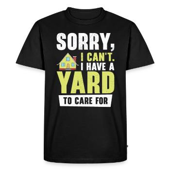 Nouvelle maison de propriétaire Inauguration Cour avant - T-shirt Premium bio Homme - noir - Devant - Nico (187cm)