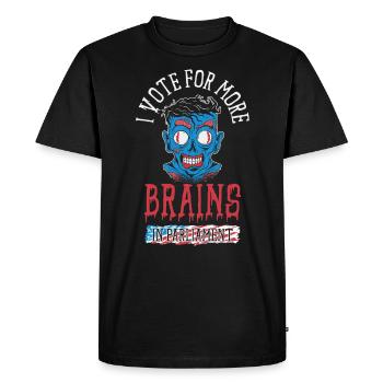 Voting Parliament Halloween Zombie Monster Voter - Men's Premium Organic T-Shirt - black - Front - Nico (187cm)