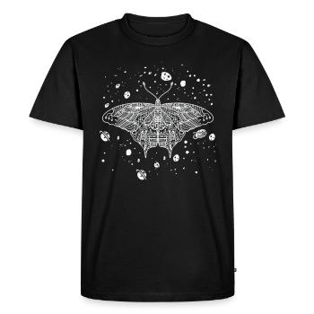 Celestial Butterfly Night Sky Line Art Galaxy - Men's Premium Organic T-Shirt - black - Front - Nico (187cm)