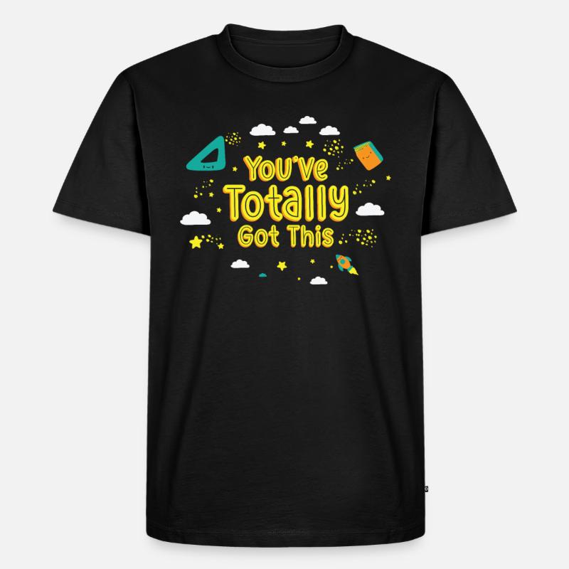Student Studying Motivation Learning Positivity - Men's Premium Organic T-Shirt - black