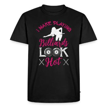 Pocketologist Billard Piscine Billard 8 Femme - T-shirt Premium bio Homme - noir - Devant - Nico (187cm)
