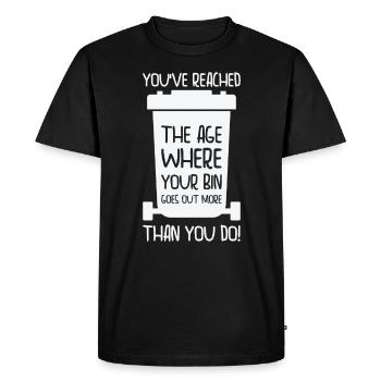 Adulting Humorous Pun Life Age Jokes - Men's Premium Organic T-Shirt - black - Front - Nico (187cm)