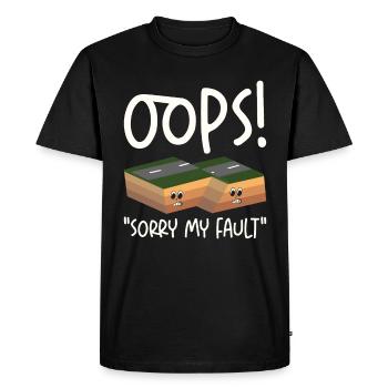 Tremblement de terre faille secouer le sol humoristique - T-shirt Premium bio Homme - noir - Devant - Nico (187cm)