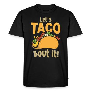 Fast-food Taco Cheesy Jeu de mots humoristique - T-shirt Premium bio Homme - noir - Devant - Nico (187cm)