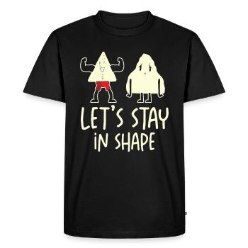 Gym Mignon Motivationnel Géométrique - T-shirt Premium bio Homme - noir - Devant - Nico (187cm)