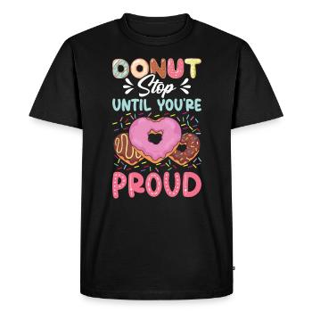Journée Test Donuts Tester les enseignants Donut Lovers - T-shirt Premium bio Homme - noir - Devant - Nico (187cm)