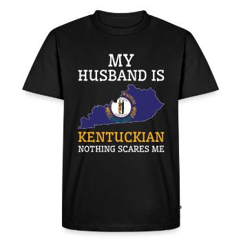 Rien ne me fait peur Kentuckian mari Kentucky - T-shirt Premium bio Homme - noir - Devant - Nico (187cm)